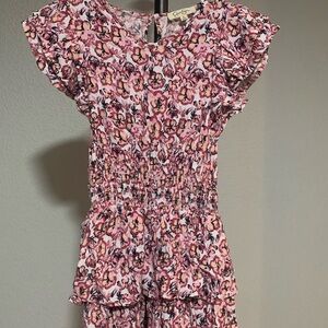 Jessica Simpson Pink Floral Kids Romper